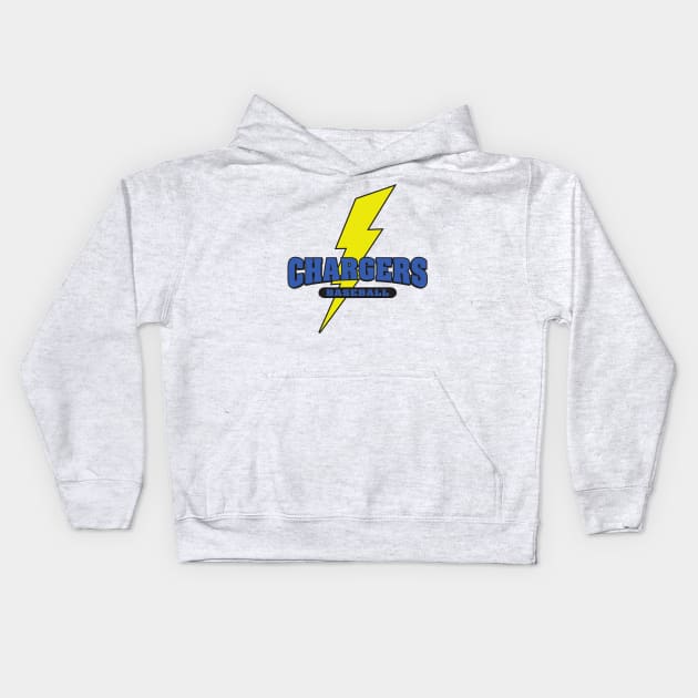 Chargers Baseball Kids Hoodie by DavesTees